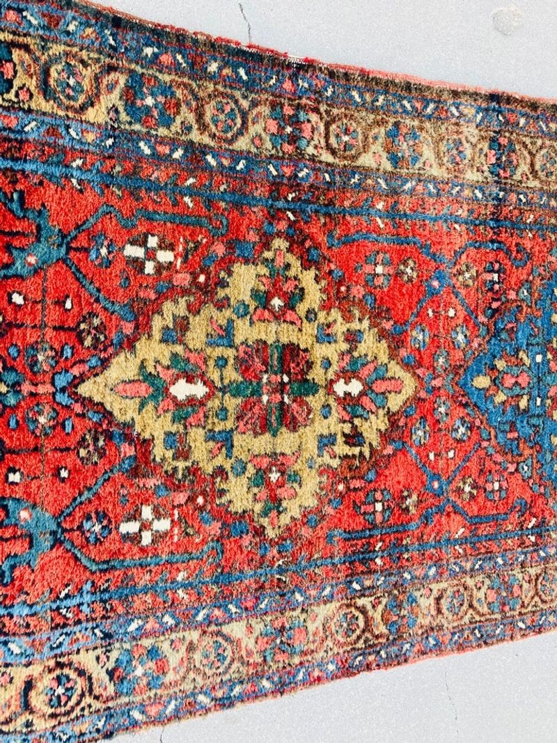 Hand Knotted Vintage Carpet Runner from Turkey