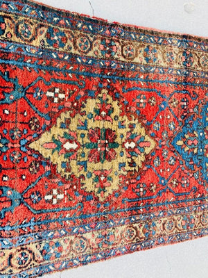 Hand Knotted Vintage Carpet Runner from Turkey