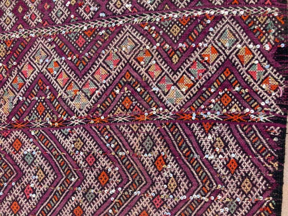1940s Moroccan Tribal Rug African Ethnic Textile Floor Covering