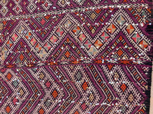 1940s Moroccan Tribal Rug African Ethnic Textile Floor Covering