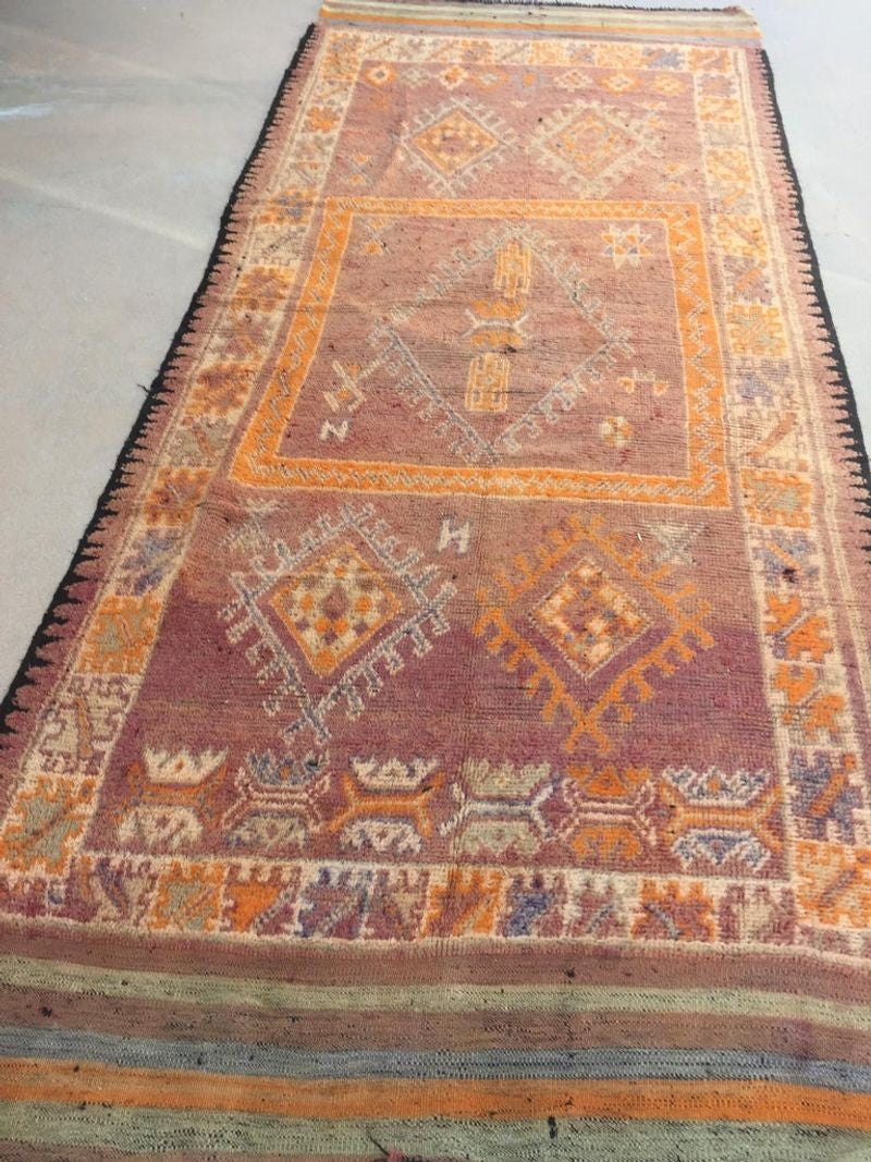 1940s Vintage Moroccan Berber Rug