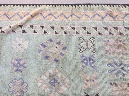 Vintage Moroccan Berber Rug, Handwoven Wool & Goat Hair, 1960