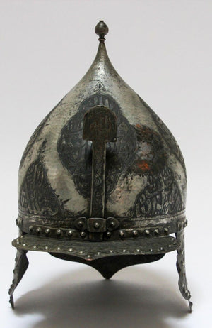 Islamic Indo Persian Kulah Khud Helmet with Arabic Inscription