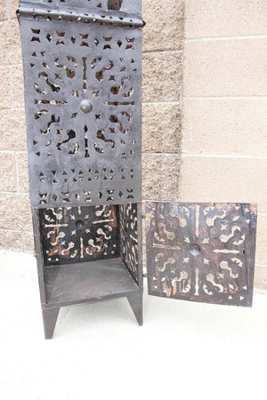 Large Outdoor Metal Moroccan Hurricane Candle Lantern