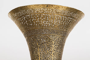 Mid 19th Century Antique Islamic Brass Candleholder Floor Lamp