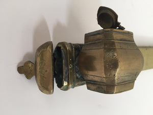 Middle Eastern Moorish Brass Inkwell Qalamdan