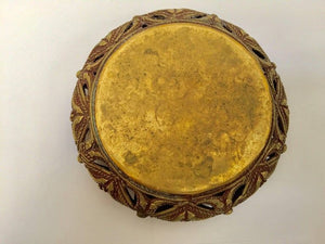 Pair of Round Handcrafted Brass Ashtrays India