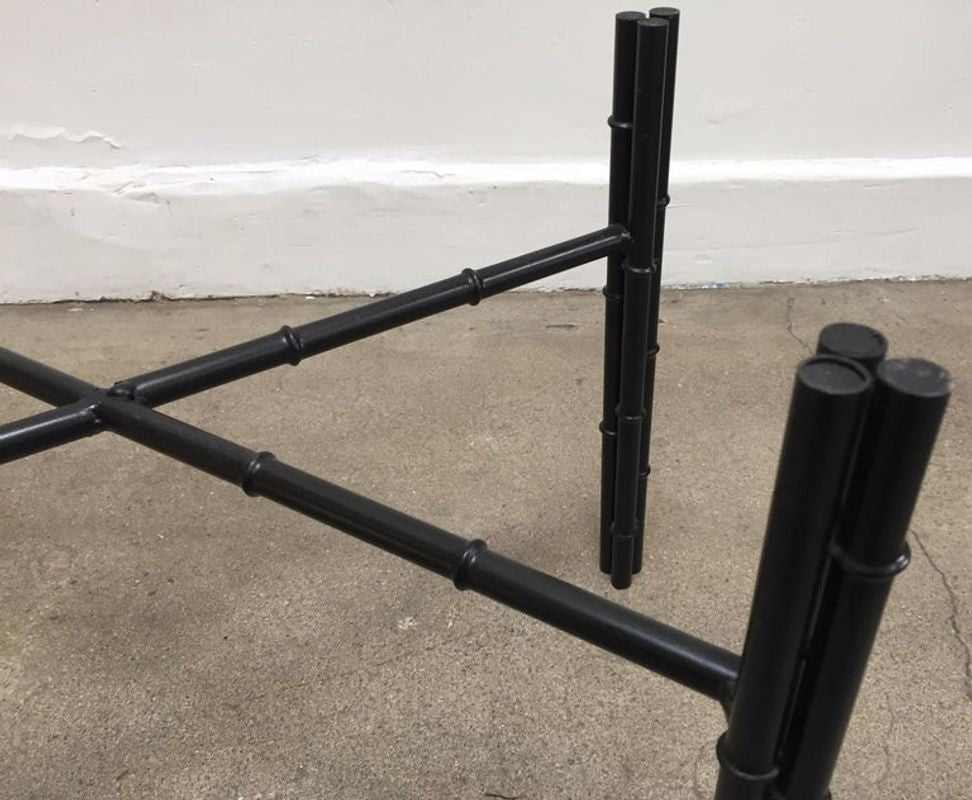 1960s Boho Chic Rectangular Brass Tray Coffee Table