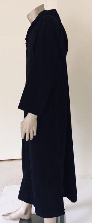 Moroccan Gentleman Hooded Blue Wool Djellaba