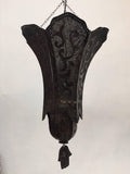 Moorish Handcrafted Metal Lanterns Pendants with Hand of Fatima, North Africa
