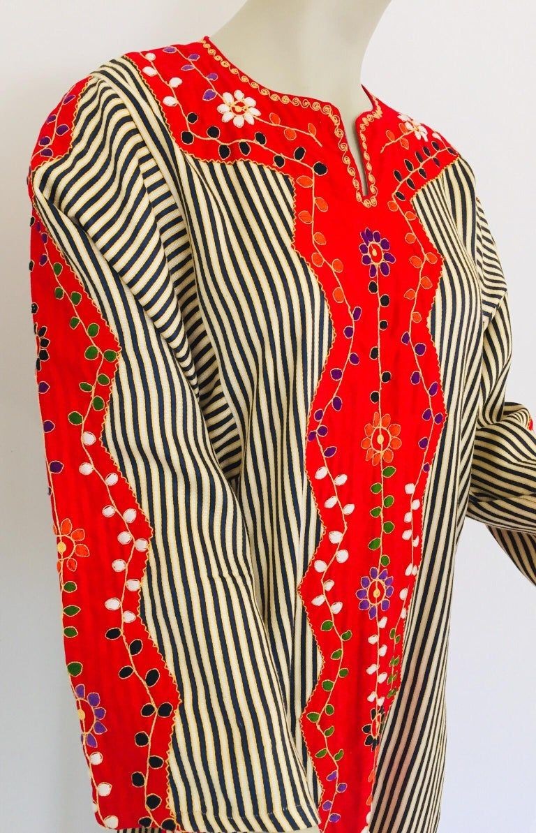 Vintage Middle Eastern Ethnic Caftan, Kaftan Maxi Dress