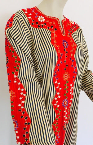 Vintage Middle Eastern Ethnic Caftan, Kaftan Maxi Dress