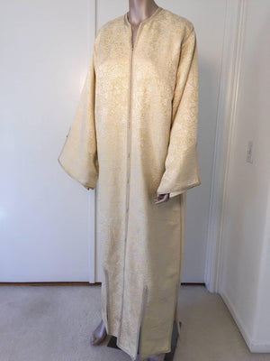 Moroccan Caftan from North Africa, Morocco, Vintage Gold Kaftan, 1970