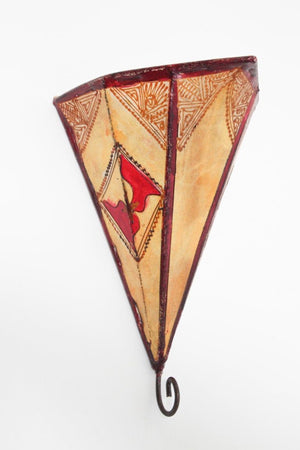 African Art Wall Parchment Sconce