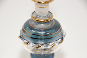 Moorish Hand Blown Gilt Glass Bohemian Perfume Bottle