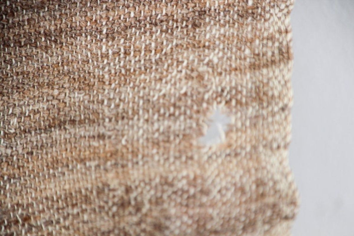 1960s Moroccan Vintage Flat-Weave Brown Tribal Organic Textile