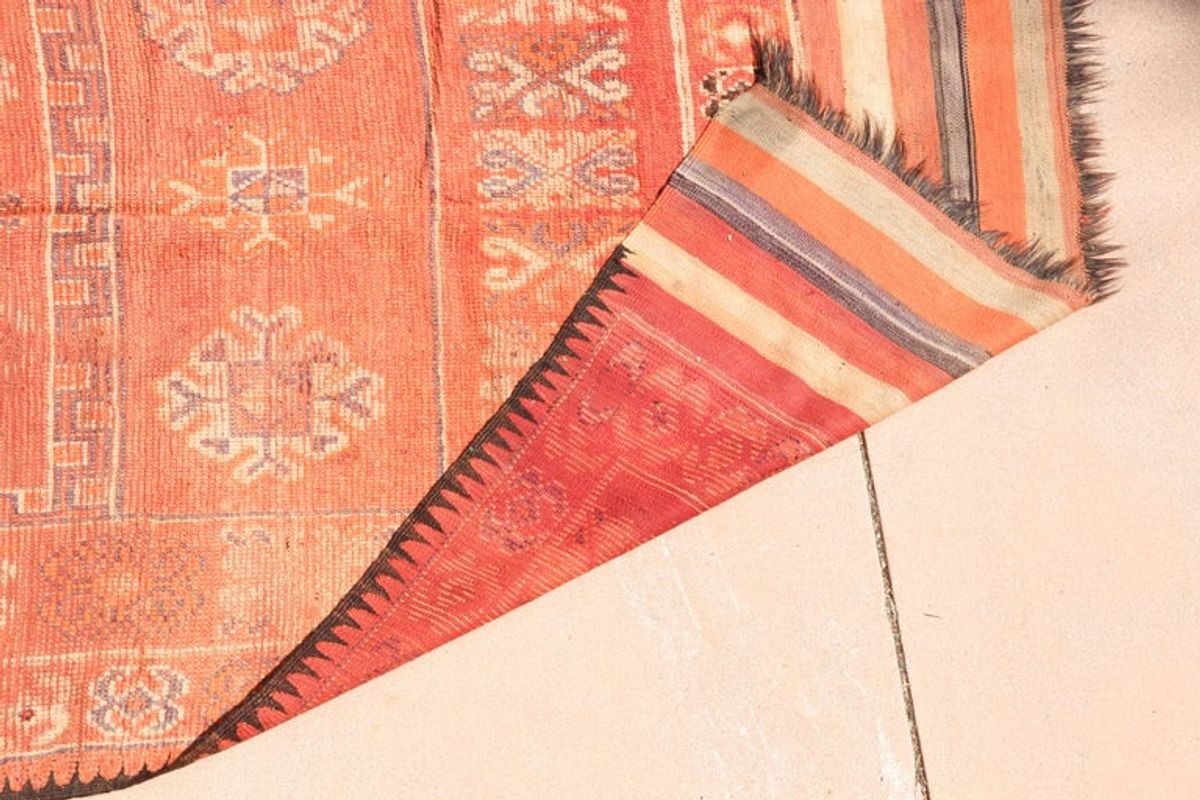 Vintage Moroccan Berber Tribal Wool Rug, 1960s, 6 x 11 Ft