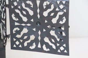 Large Moroccan Moorish Hurricane Metal Candle Lantern