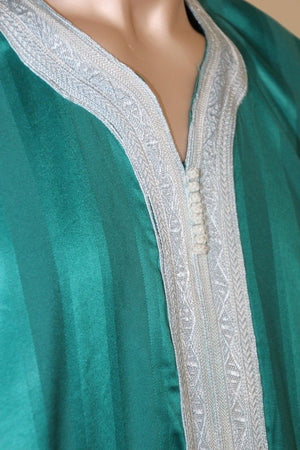 Moroccan Vintage Gentleman Emerald Green Caftan