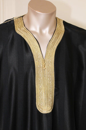 Moroccan Black Vintage Gentleman Caftan