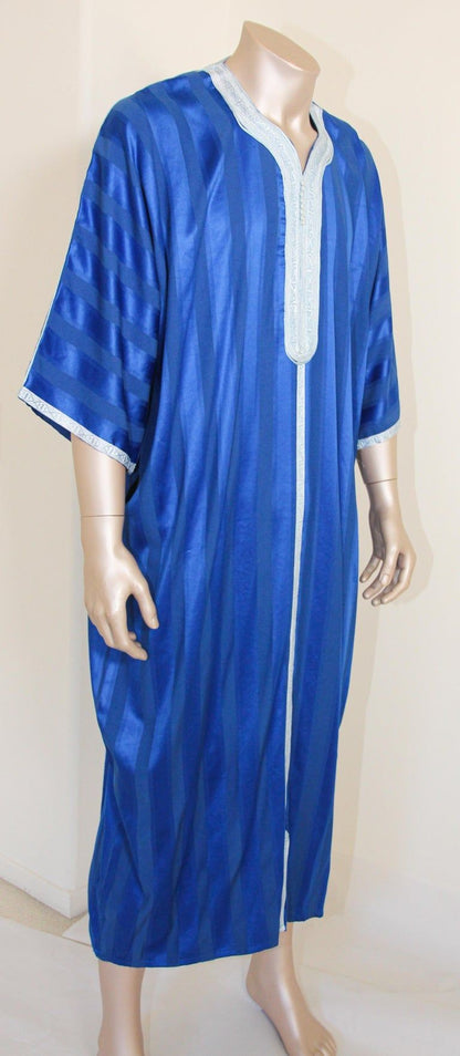 Moroccan Vintage Gentleman Royal Blue Caftan
