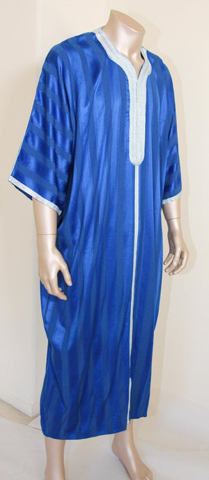 Moroccan Vintage Gentleman Royal Blue Caftan