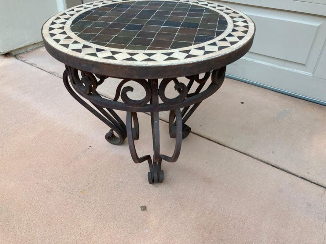 Moroccan Mosaic Tile Side Table