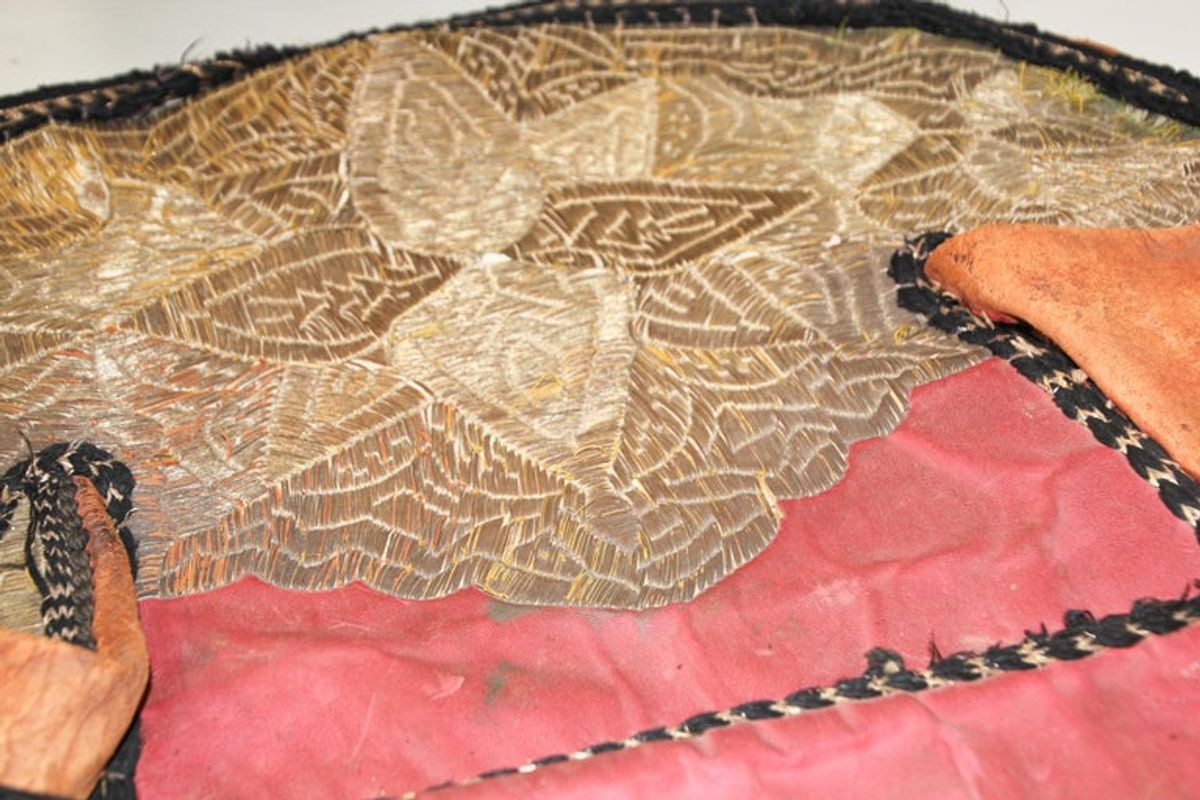 Collector Moroccan Ceremonial Gold Horse Saddle Cover