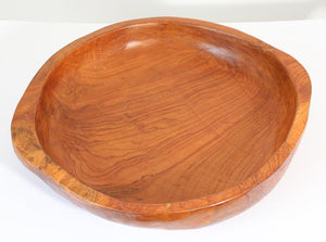 Large Vintage Hand Hewn Organic Teak Burl Bowl