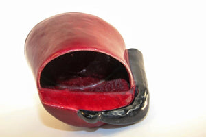 Vintage Masonic Shriner Burgundy Ceramic Vase