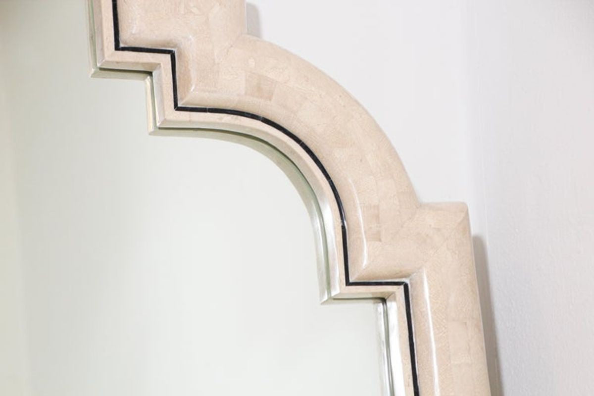 Moroccan Moorish Mirror Tessellated Stone by Maitland Smith.