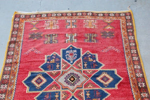 1960s Moroccan Vintage Hand-Woven Berber Rug