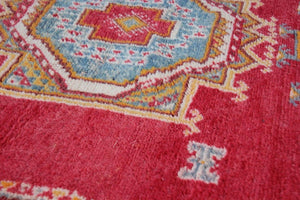 1960s Moroccan Vintage Hand-Woven Berber Rug