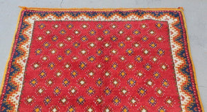 1960s Vintage Moroccan Hand-Woven Berber Carpet