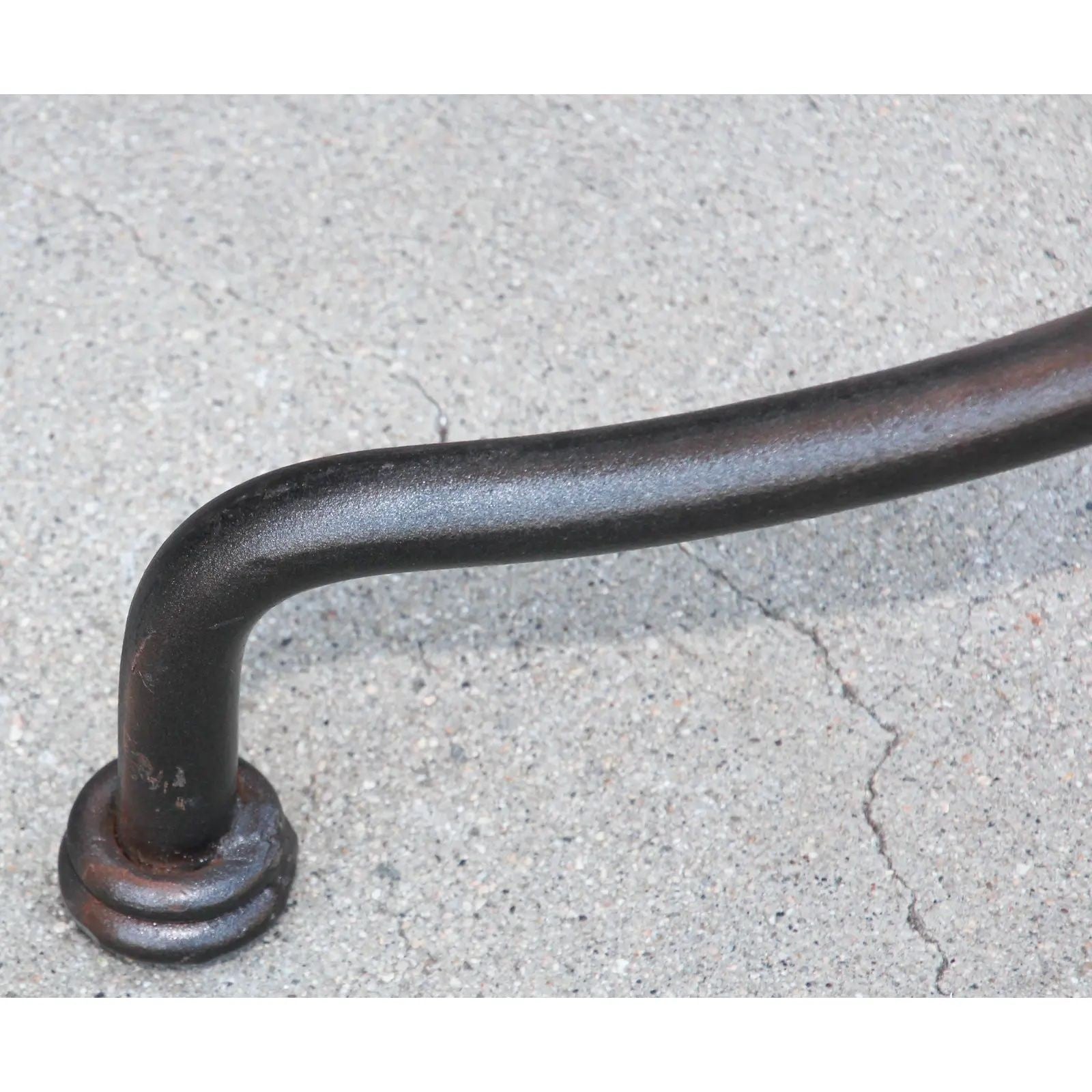 Moroccan Outdoor Round Mosaic Tile Dining Table on Iron Base 47 in.