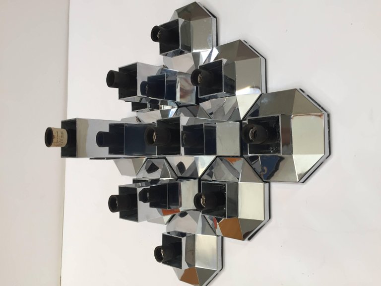 Motoko Ishii for Staff, 1970s Extra Large Modular Wall or Ceiling Lamp