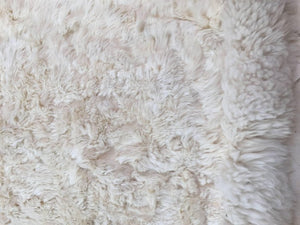 1970s White Fluffy Sheep Skin Bed Throw or Rug