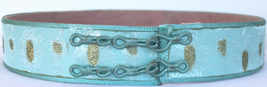 Moroccan Caftan Belt, Blue
