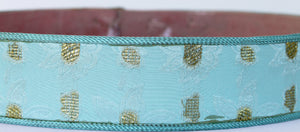Moroccan Caftan Belt Silk Blue Fabric