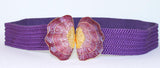 Moroccan Caftan Belt Purple Color Enamel Buckle