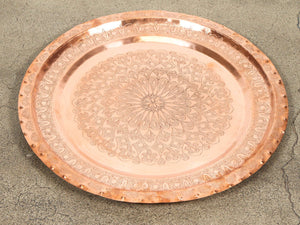 Large Antique Moroccan Copper Tray