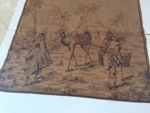 Tapestry with an 19th Century Orientalist Scene and Moorish Architecture