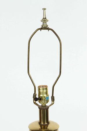 Chinoiserie Tea Canister Brass Table Lamp