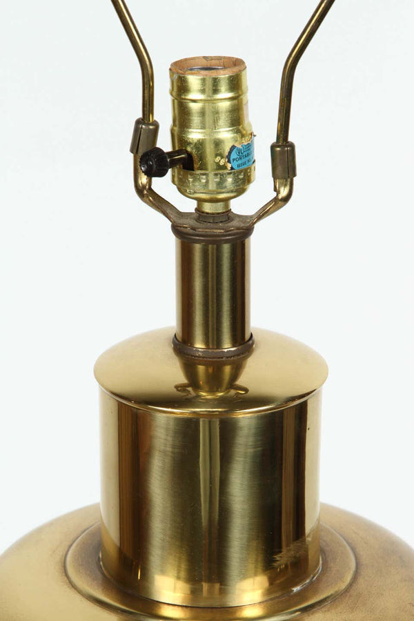 Chinoiserie Tea Canister Brass Table Lamp - E-mosaik