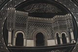 Moroccan Hanging Black Metal Tray from Meknes