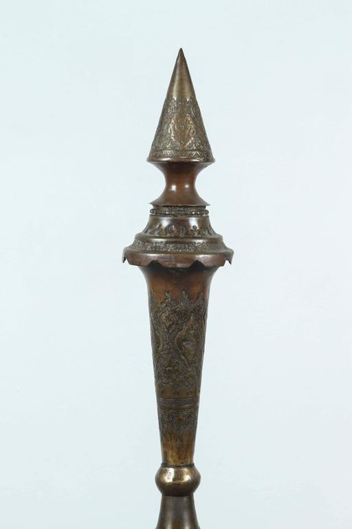 19th Century Indo-Persian Copper Urn with Handcrafted Floral Design – view 3