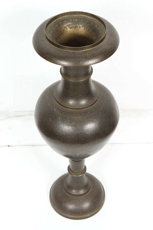 Pair of Kashmiri Indo-Persian Lacquered Copper Vases