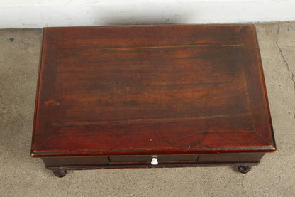 19th Century Victorian Wood Dressing Table Mirror with Jewelry Chest