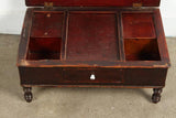 19th Century Victorian Wood Dressing Table Mirror with Jewelry Chest