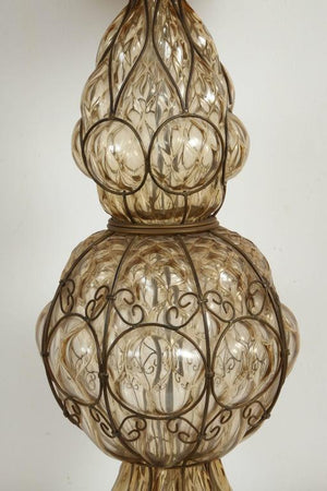 Murano Glass Italian Table Lamp by Marbro
